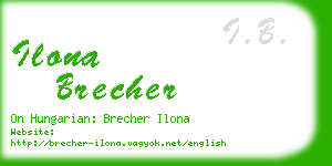 ilona brecher business card